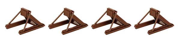 Walthers Assembled Track Bumper pkg(4) -- Rust Brown   (948-83109)