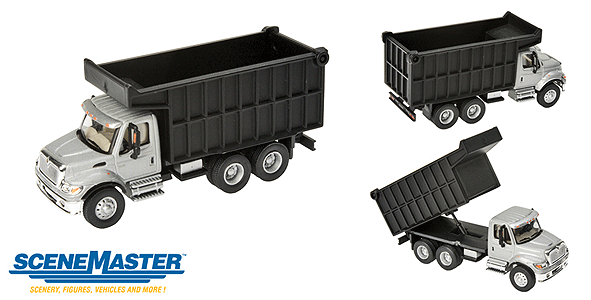 Walthers International(R) 7600 Dual-Axle Coal Truck - Assembled -- Silver Cab, Black Box   (949-11677)