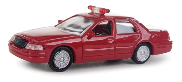 Walthers Ford(R) Crown Victoria Police Interceptor -- Fire Command decals (red, nonworking lights)   (949-12020)