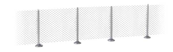 Walthers Metal Industrial Fence -- Kit - 23-5/8 x 5/8" 60cm x 16mm (32 Posts)   (949-9000)