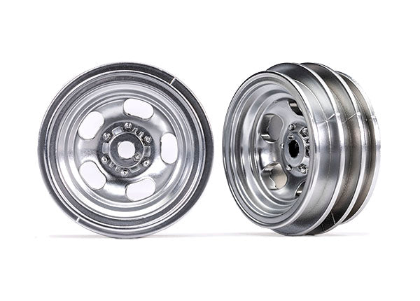 Traxxas 1.0'' Satin Chrome Wheels (2)   (TRA9869)