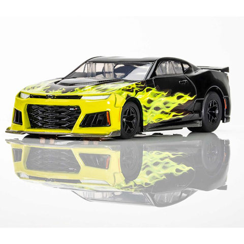 HO 2021 Chevy Camaro ZL1 Mega G+ Slot Car, Wildfire Black & Lime   (AFX22060)