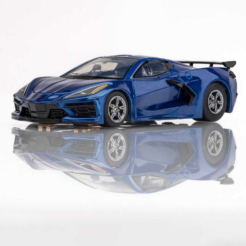 HO Chevy Corvette C8 Mega G+ Slot Car, Metallic Riptide Blue   (AFX22094)
