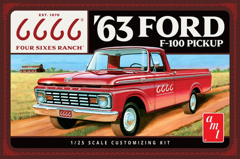 AMT 1/25 Four Sixes Ranch 1963 Ford F100 Pickup Truck   (AMT1559)
