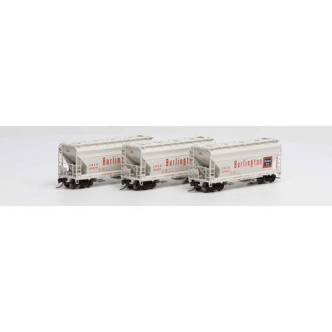 Athearn N ACF 2970 Covered Hopper, CB&Q (3) (ATH24664)