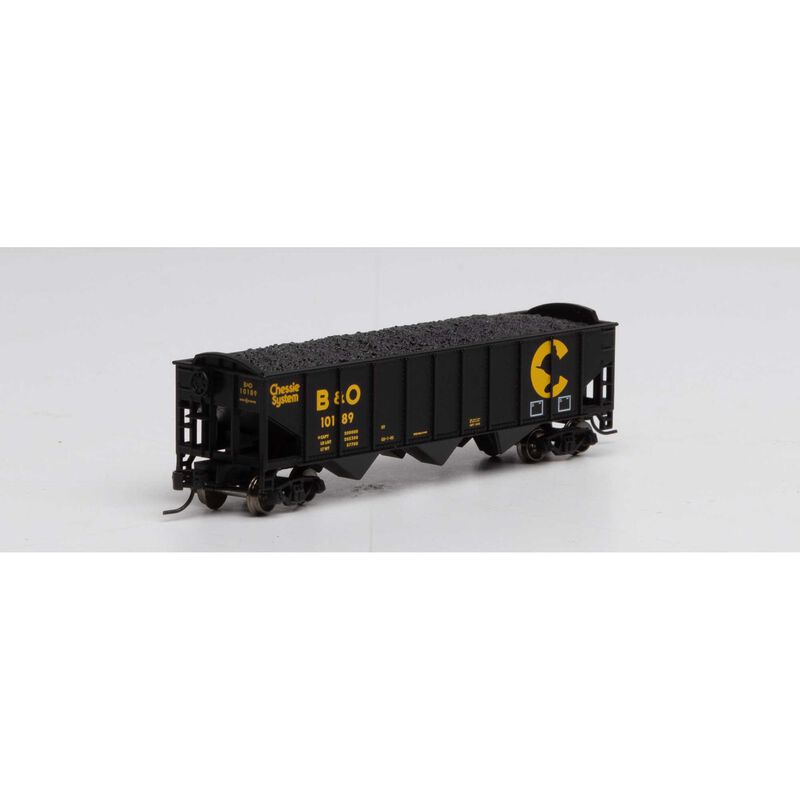 Athearn N 40' 3-Bay Ribbed Hopper w/Load, B&O #10189 (ATH25564)