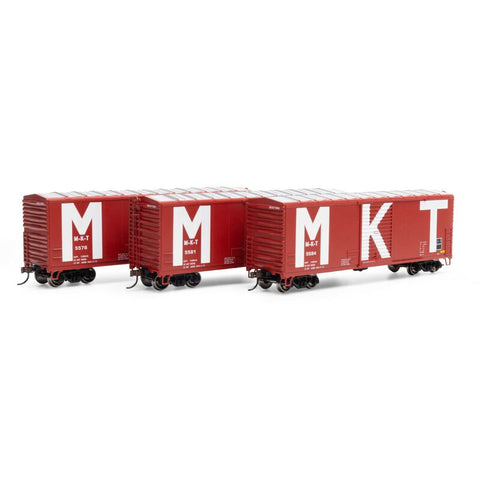 Athearn HO 40' Modern Box Car, MKT #5576 / #5581 / #5584 (3)  (ATH69450)