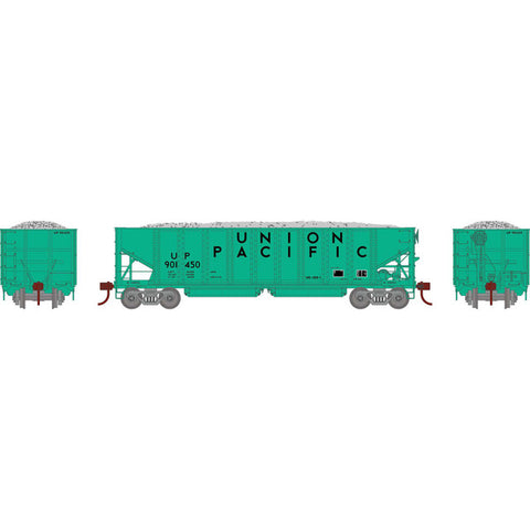 Athearn H.O. Scale  40' Ribbed 3-Bay Ballast Hopper Union Pacific (UP) 901450   (ATH7648)