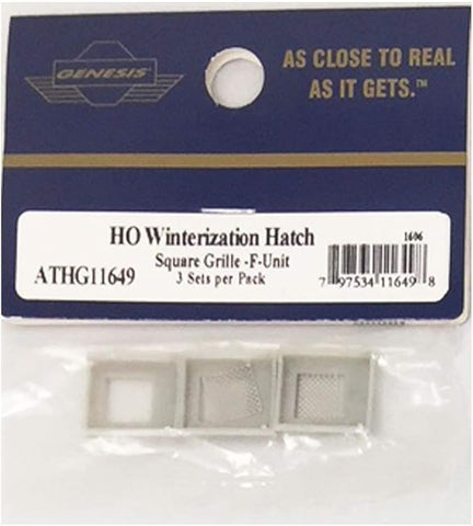 HO Winterization Hatch Set w/Square Grille, F-Unit    (ATH11649)