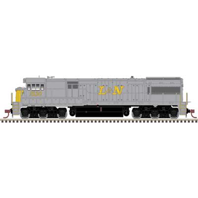 GE U28C - Standard DC - Master(R) Silver -- Louisville & Nashville #1533 (gray, yellow, red)