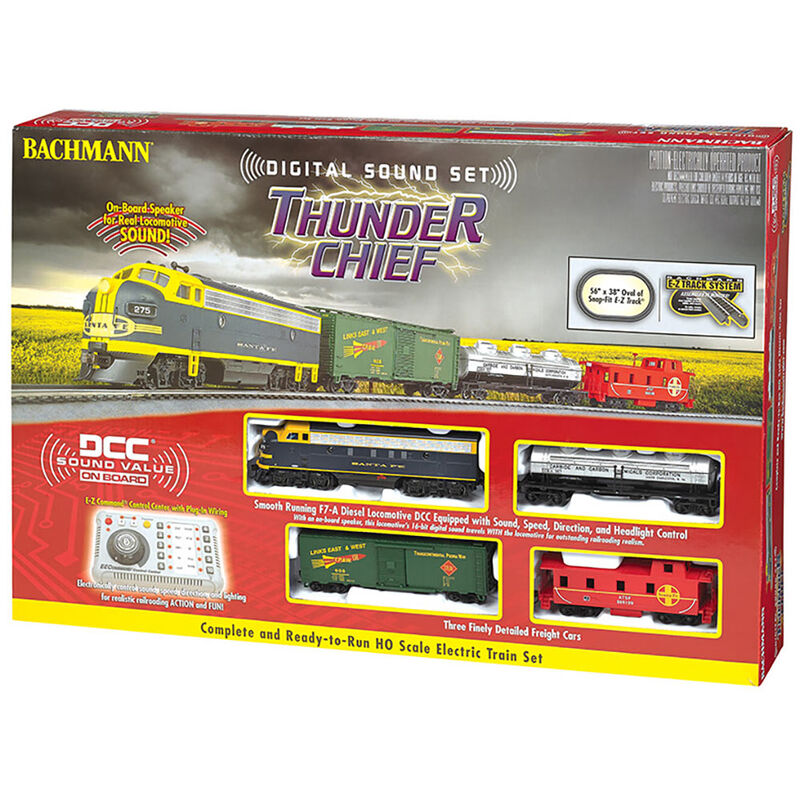 Bachmann HO Thunder Chief Train Set with EZ Command Sound   (BAC00826)