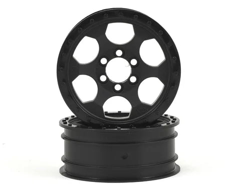 Crawler Innovations Double Deuce 6 Bolt 2.2 Crawler Wheel (Black) (2) (1.0 Wide)   (CWR5003)