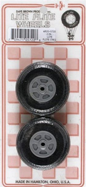 Dave Brown Treaded Lite Flite Wheels 2" (2)  (DAV5720)