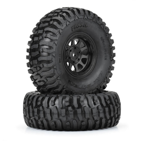 Duratrax 1/10 Fossil Font/Rear 1.9" Crawler Tires MTD 12mm Black Kodiak (2)   (DTX407710)