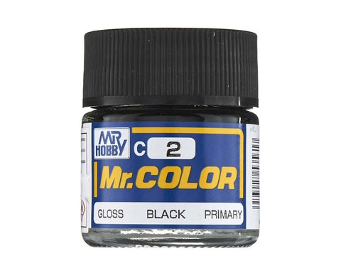Mr. Hobby C2 Acrylic Gloss Black Paint (10ml)   (GUZC002)