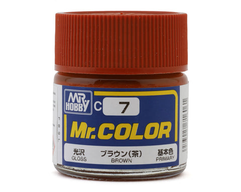 Mr. Hobby C7 Gloss Brown Acrylic Hobby Paint (10ml)   (GUZC007)