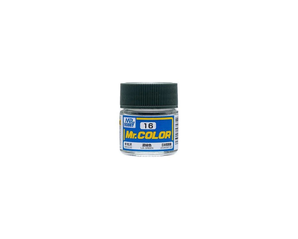 Mr. Hobby C16 Semi-Gloss IJA Green Acrylic Hobby Paint (10ml)   (GUZC016)