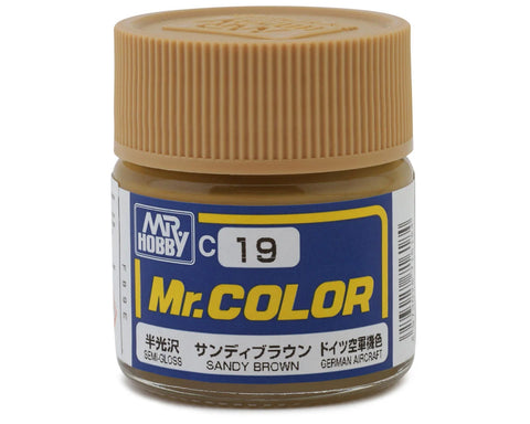 Mr. Hobby C19 Semi-Gloss Sandy Brown Acrylic Hobby Paint (10ml)   (GUZC019)