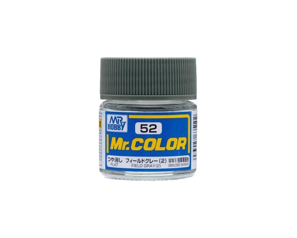 Mr. Hobby C52 Flat Field Gray Acrylic Paint (10ml)   (GUZC052)