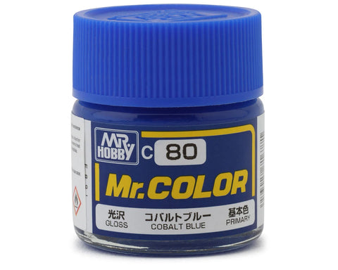 Mr. Hobby C80 Semi Gloss Cobalt Blue Acrylic Hobby Paint (10ml)   (GUZC080)