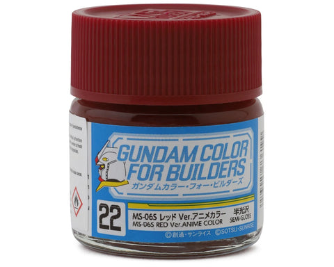 Mr. Hobby "Gundam Color" Acrylic paint (MS-06S Gundam Red) (10ml)   (GUZUG22)
