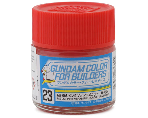 Mr. Hobby "Gundam Color" Acrylic paint (MS-06S Gundam Pink) (10ml)   (GUZUG23)