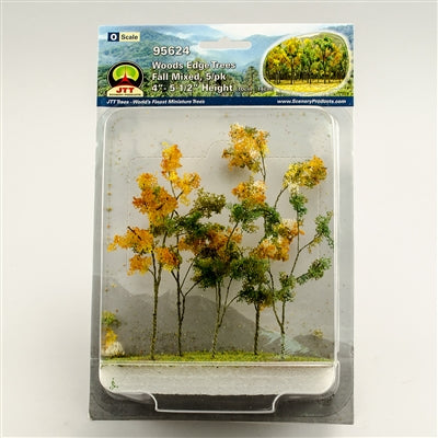 JTT WOODS EDGE TREES Fall Mixed, 4" to 5.5", O-scale, 5/pk   (JTT95624)