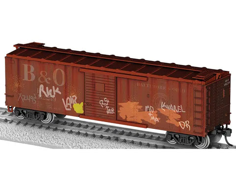 Lionel HO 40' Steel Flat-End Boxcar Baltimore & Ohio #X2495 Graffiti   (LNL2454710)