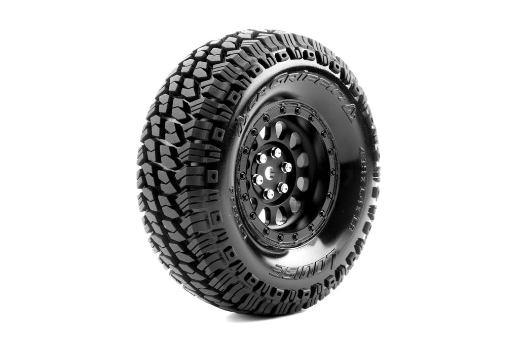 Louise R/C CR-Griffin 1/10 1.9" Crawler Class 1 Tires, 12mm Hex on Black Rim, Super Soft, Front/Rear (2)   (LOULT3344VB)