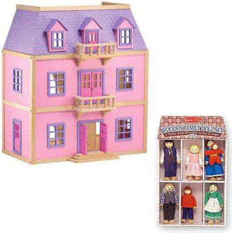 Multi-Level Solid Wood Dollhouse  (M+D4570)