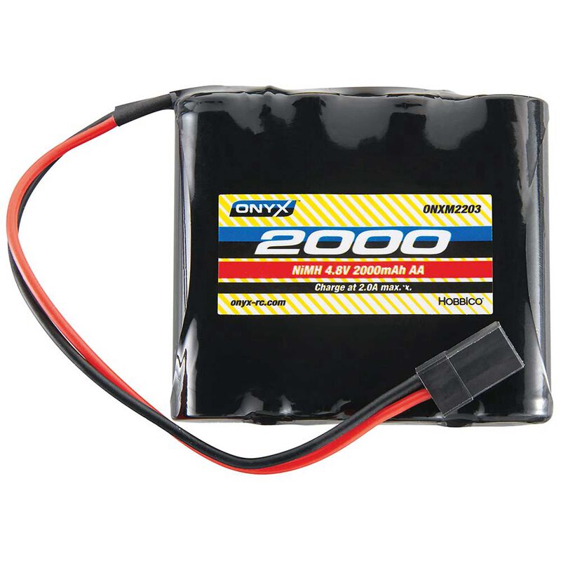 Onyx AA Flat NiMH Receiver Battery w/Universal Plug (4.8V/2000mAh)  (ONXM2210)