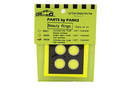 Parts by Parks Beauty Rings 5/8'' dia. Flat Surface (Chrome) (4)   (PBP6009)