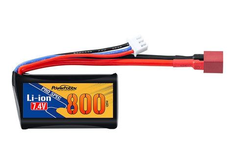 Power Hobby Li-Ion 7.4v 800mah Deans  ( PHBPH2S800MAH14500)