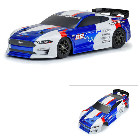 Protoform 2021 Ford Mustang Pre-Painted 1/8 On-Road Body (Blue) (3S/Mega Vendetta & Infraction)    (PRM158213)
