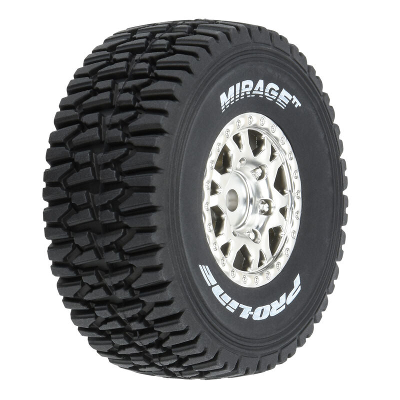 Pro-Line 1/16 Mirage TT F/R Tires MTD 12mm Silver Impulse (4): Mojave Grom   (PRO1025310)
