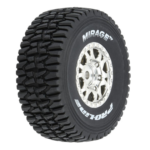 Pro-Line 1/16 Mirage TT F/R Tires MTD 12mm Silver Impulse (4): Mojave Grom   (PRO1025310)