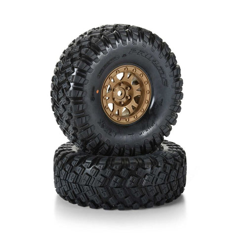 1/10 Limited Edition Aztek G8 1.9" Crawler Tires Mounted 12mm Bronze Impulse (2)
