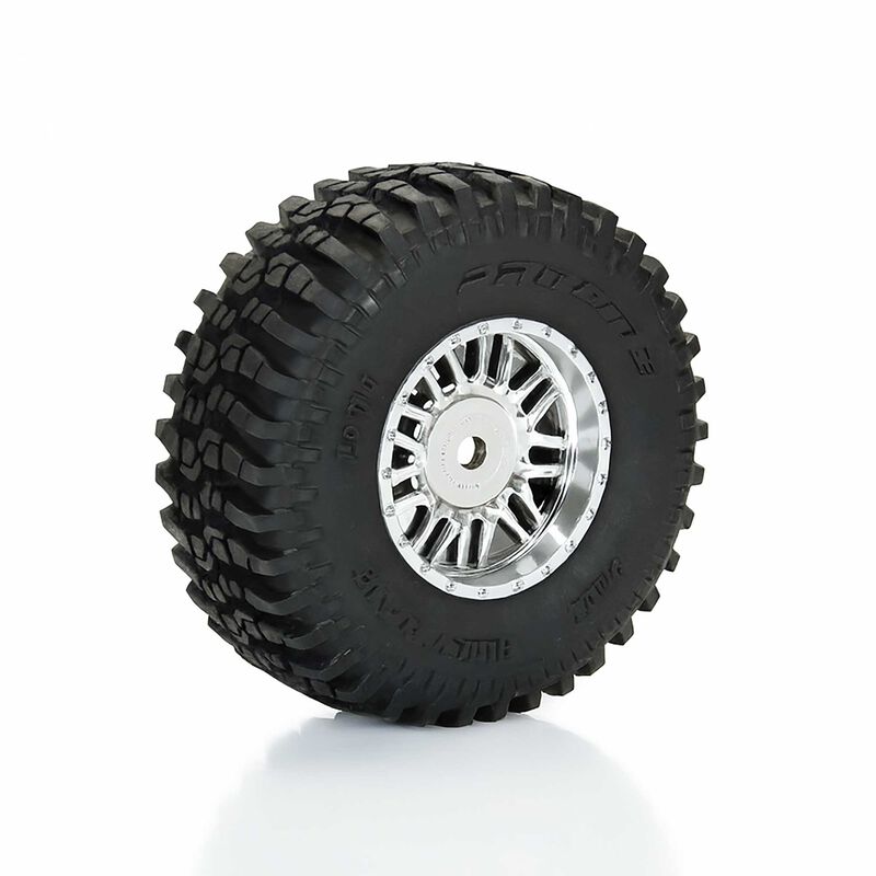 Pro-Line Flat Iron Front/Rear Tires Mounted 12mm Hex Chrome Diablo (4): TYPHON GROM   (PRO1028810)