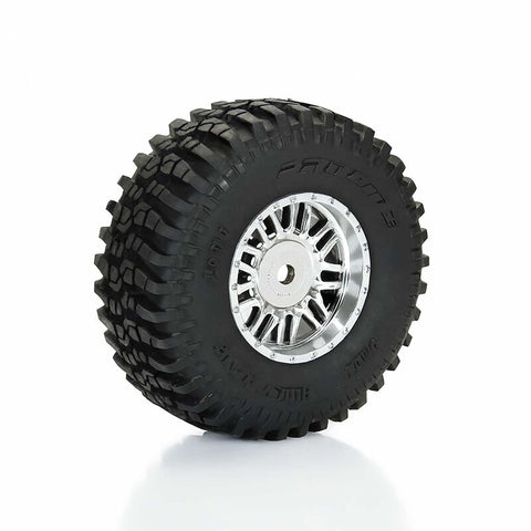 Pro-Line Flat Iron Front/Rear Tires Mounted 12mm Hex Chrome Diablo (4): TYPHON GROM   (PRO1028810)