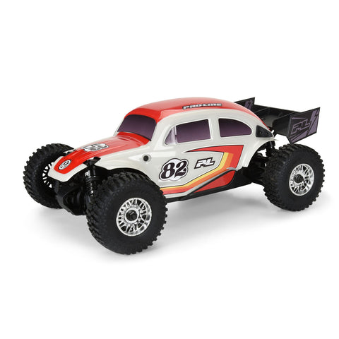Pro-Line Class1 VW Bug Red Race Body Conversion Kit and Flat Iron M/T Tires Mounted 7mm Black Diablo (4) for ARRMA TYPHON GROM   (PRO368000T2)