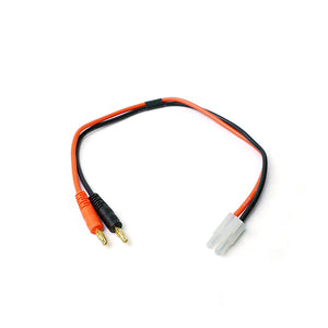Racers Edge 1619 Charge Adapter: Male Tamiya to Male 4mm Bullets, 300mm Wire   (RCE1619)
