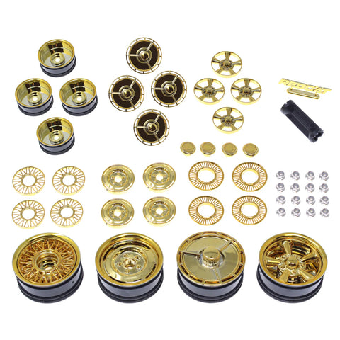 Redcat Racing Lowrider Mod-Wheels (Gold) w/12mm Hex    (RER14736)
