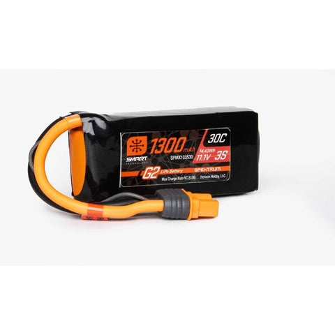 Spektrum 11.1V 1300mAh 3S 30C Smart LiPo Battery: IC3   (SPMX133S30)