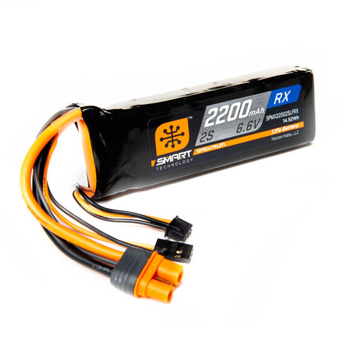 Spektrum 2200mAh 2S 6.6V Smart LiFe Rece (SPMX22002SLFRX)