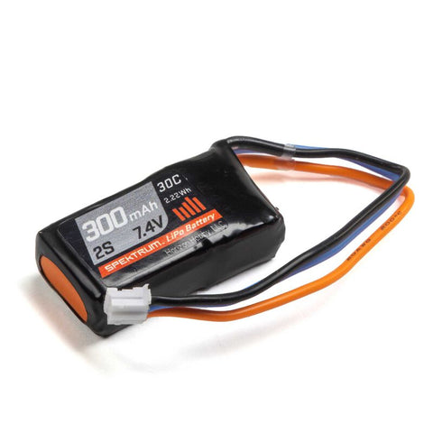 Spektrum 300mAh 2S 7.4V 30C LiPo Battery; PH Connector    (SPMX30002S30)