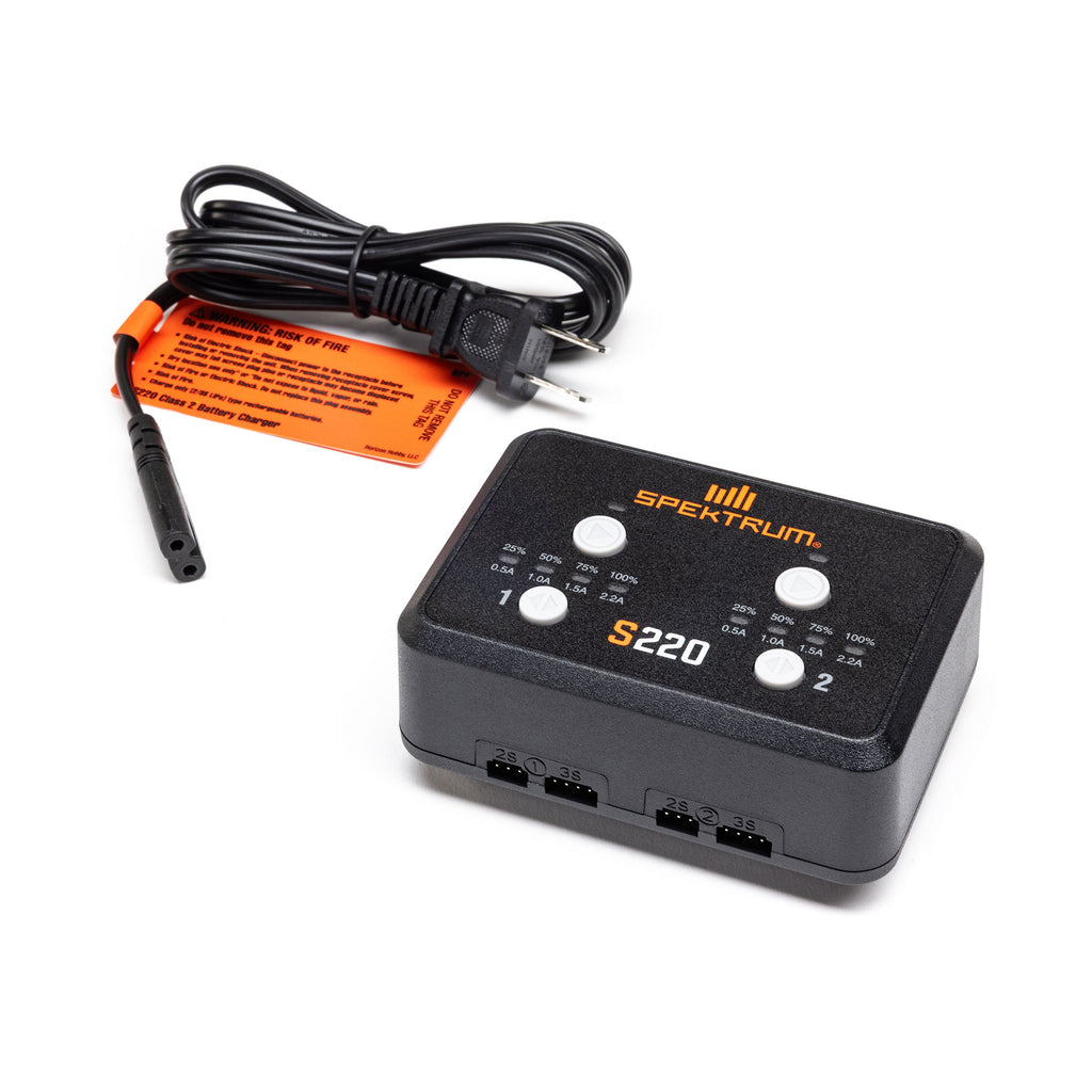 Spektrum S220 AC 2x20W Balance Charger   (SPMXC0220)