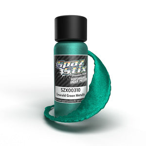 Spaz Stik Emerald Green Metallic Airbrush Ready Paint, 2oz Bottle (SZX00310)