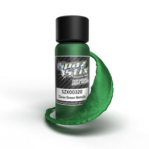 Spaz Stik Clover Green Metallic Airbrush Ready Paint, 2oz Bottle (SZX00320)