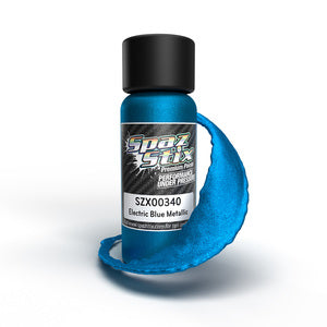 Spaz Stix Electric Blue Metallic Airbrush Ready Paint, 2oz Bottle (SZX00340)
