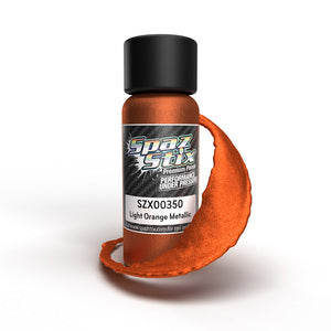 Spaz Stix Light Orange Metallic Airbrush Ready Paint, 2oz Bottle (SZX00350)